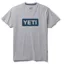 Yeti Logo Badge Premium Short Sleeve Tee in Grey/Navy