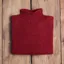 Fieldsmiths Ladies Moss Stitch Turtle Neck in Russet Red