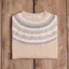Fieldsmiths Ladies Extra Fine Wool Fairisle Knit in Sandstorm