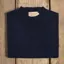 Fieldsmiths Cashmere Lambswool Crew Neck Knit in Notte - Womens Blue Knitted Jumper