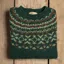 Fieldsmiths 4 Ply Donegal Fairisle Knit in Canna - Womens Green Knitted Jumper