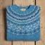 Fieldsmiths 4 Ply Donegal Fairisle Knit in Coll - Womens Blue Knitted Jumper