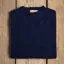 Fieldsmiths Super Soft Crew Neck Lambswool Knit in British Blue - Mens Knitted Jumper