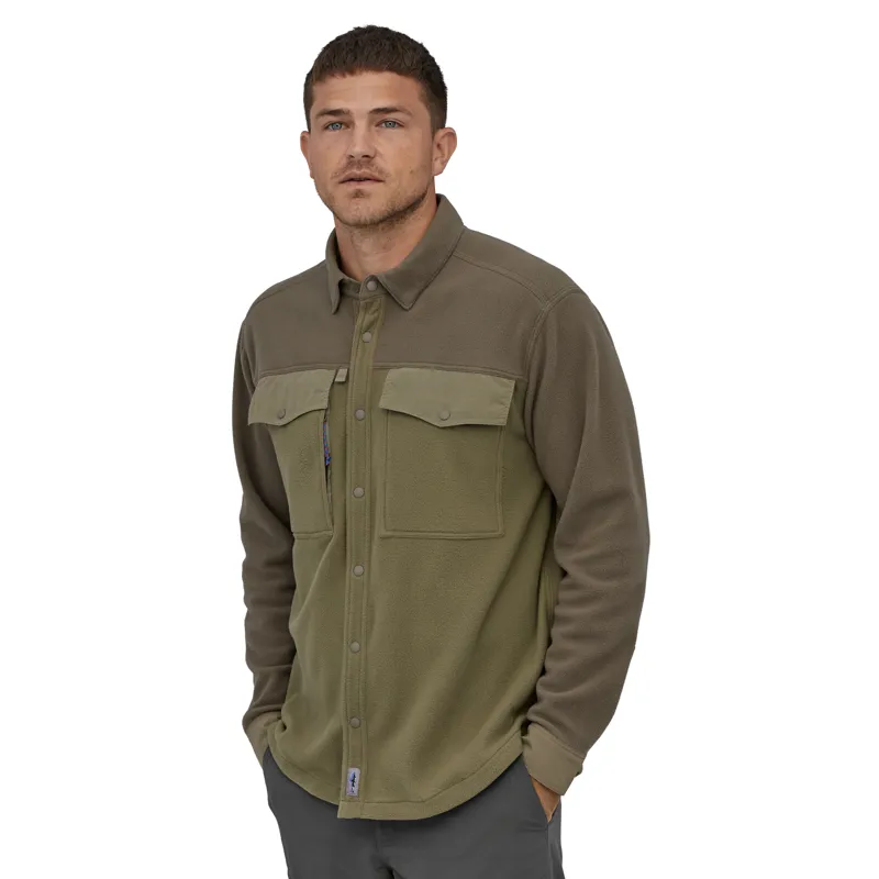 Patagonia Early Rise Snap Long Sleeve Shirt in Sage Khaki